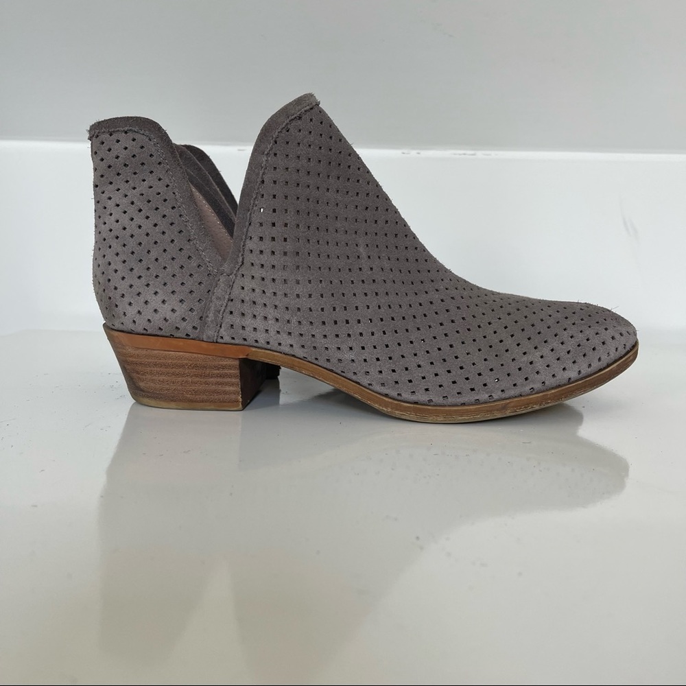 Women’s gray perforated bootie